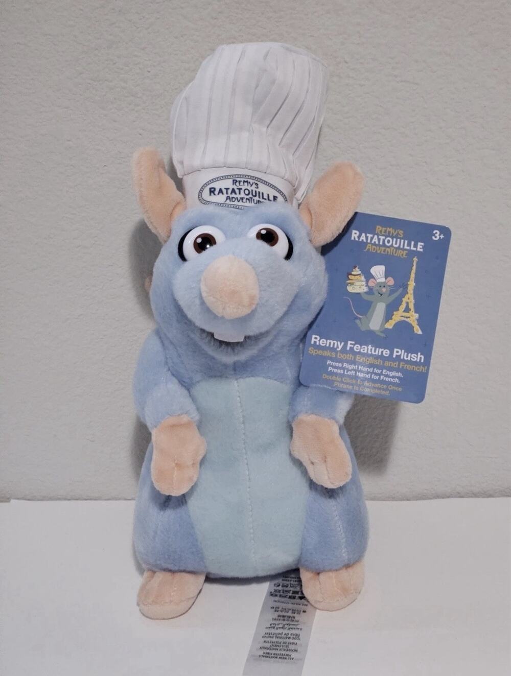 Disney World Epcot Ratatouille Talking Remy Plush, NEW